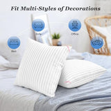 EIUE Throw Pillow Inserts, Machine Washable Pillows,Premium Polyester Fiber Fill for Sofa Bed & Decorative Cushions (White, 20x20inch)