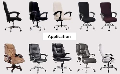 DHXYZZB Office Computer Chair Cover, Universal Replacement Removable Rotating Stretch Resilient Desk Boss Armchair Chair Cover Slipcover High Back Large Size