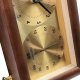 Adventurers Walnut Multifunctional Desk Clock with Temperature & Humidity Sensor, Solid Wood Frame, Elegant Gift for Living Room & Study Decor