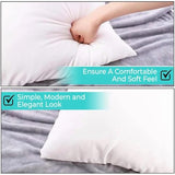 QUBA LINEN Throw Pillow Inserts (Set of 2, White), 22x22 Inches - Premium Cushion Fillers for Sofa, Bed, and Home Décor (22x22 Inch (Pack of 2))