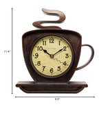 Park Madison Coffee Cappuccino Cup 10 Inch Quality Quartz Battery Operated 3-D Easy to Read Home/Office/Kitchen/Classroom/School Clock Classic Movement