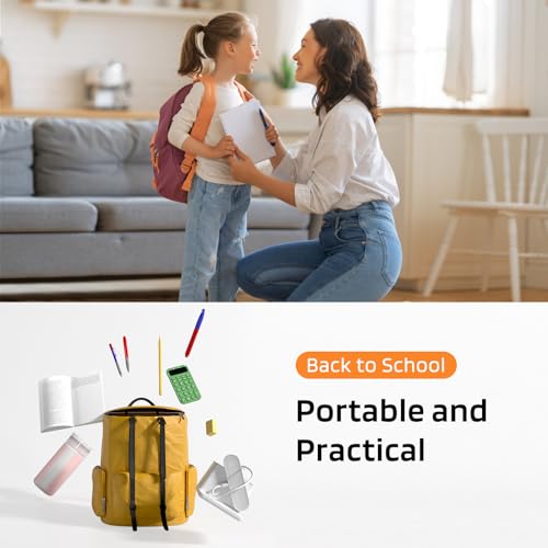 Rechargeable Small Desk Lamp for Home Office Bedroom, Study Table Light for Kids Teens, White, LED, Pen Holder, Mini, Gooseneck, College Dorm Room Lighting for Computer Keyboard Desktop Task
