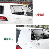 A Pair Rear Window Louver Shutter Compatible with VW Golf 7 MK7 7.5 2013-2019 Side Air Vents Shutter Cover Trim Exterior Accessories(Carbon Fiber)