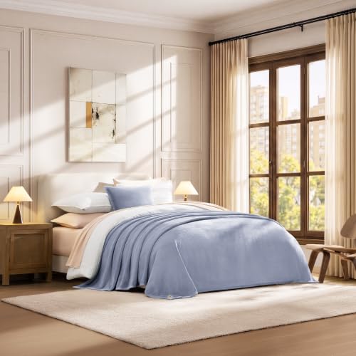 UGG Coco Queen Bed Blanket, Luxury Fleece, 90" x 92", Lavender (Misty Wist)