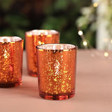 24Pcs Orange Votive Candle Holders Tea Lights Candles Holders