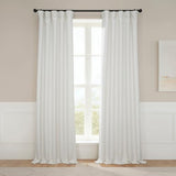 HPD Half Price Drapes - Faux Linen Curtains for Living Room (1 Panel) - 50W X 84L - Textured Room Darkening Curtains for Bedroom 84 Inches Long - Drapes for Home Decor, Birch Taupe