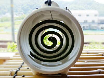 Banko Ware 08853 Mini Mosquito Repellent Incense, Pig, Mosquito Repellent Holder, Stand, White, Height 4.3 inches (11 cm), Made in Japan