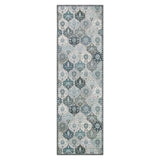Lahome Moroccan Washable Runner Rug, 2x6 Blue Kitchen Runners for Hallways