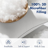 MIULEE Pack of 2 12x20 Outdoor Pillow Inserts, Waterproof Decorative Rectangle Throw Pillow Inserts for Patio Sofa Garden Porch Couch
