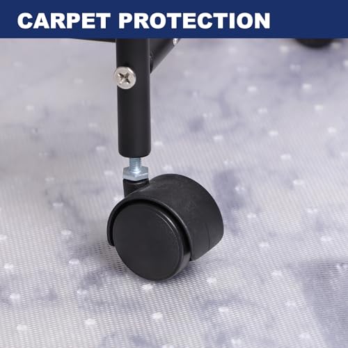 SALLOUS Plastic Runner Mat for Hallway, 3' x 10' Runner Rug for Carpet, Waterproof Vinyl Floor Mat for Carpeted Floors, Slip Resistant with Grips, Carpet Protector for Home, Clear