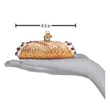 Old World Christmas Cannoli Glass Blown Ornament for Christmas Tree, Handcrafted Holiday Decoration, Dessert Collection