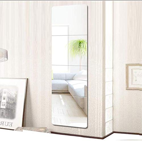 Full-Length Mirror Wall Hanging Mirror Dual-use Fitting Mirror DIY Stitching Paste European-Style Long Mirror Floor Mirror 4 Pack Set 11.8inX11.8in AN1021 910