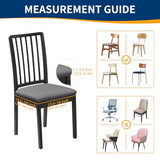 Waterproof Dining Chair Seat Covers Set of 6, Stretch Removable Dining Room Seat Covers for Dining Chairs, Kitchen, Hotel, Party