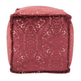 Howard Elliott Collection Square Pouf Pisani Ruby