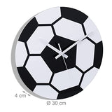 Relaxdays Children's Wall Clock, Diameter 30 cm, Children's Wall Clock, No Numbers, Decoration for Children's Room and Teenager's Room, Black/White