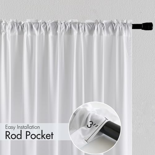 MIULEE White Privacy Sheer Curtains that Let Light in 84 Inches Long Non-See-Through Semi Sheer Curtains Light Filtering Window Curtains Drapes for Living Room Bedroom 2 Panels Set