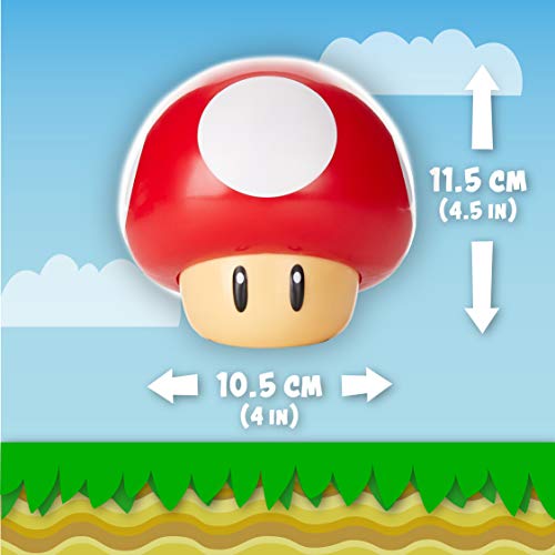 Paladone Super Mario Bros Mushroom Light with Sound, Nintendo Collectable Light Up Figure Night Light