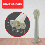 Amazing Drapery Hardware Spring Loaded Cord Tensioner for Cord Loops - Ivory, Wall or Floor Mount - 1 Pack