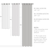 PONY DANCE Gray Black Out Curtains 72 Inch Long 2 Panels Set, Thermal Insulated Room Darkening Grommet Solid Soft Drapes for Bedroom/Living Room Window Decor Light Blocking, W34 x L72 Inch, Grey