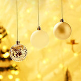 Christmas Ball Ornaments for Xmas Decorations,50 pcs Christmas Extra Large Tree Shatterproof Ornaments-Champagne (Combo of 5 Style in 3 Sizes)