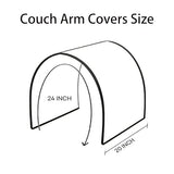 Couch Arm Covers for Chair Sofa, Armrest Armchair Covers Non-Slip Recliner Slipcovers, Waterproof Headrest Cover (Khaki Gray, 20 X 24 Inch/2 Pieces)