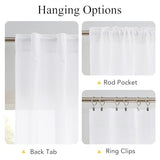 NICETOWN Non-See-Through White Sheer Curtains 84 inches Long 2 Panels, Rod Pocket & Back Tab Privacy Window Treatments Light Filtering Drapes for Bedroom/Living Room, W52 x L84