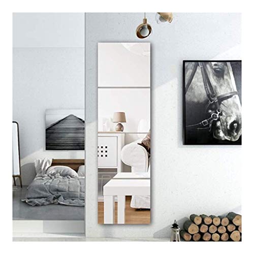 Wall Full Length Mirror Bedroom Simple DIY Decor Mirror Wall-Mounted eless Full Length Mirror Self Adhesive 4Pcs Floor Mirror AN1016 915 (Size : 36cm×36cm)