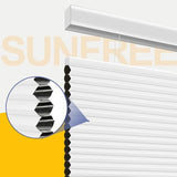 SUNFREE Top Down Bottom Up Cellular Blinds,Cellular Shades Blackout, Honeycomb Window Shade for Windows, 34" W x 64" H, White(Blackout)