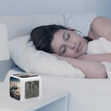 Aircraft Fighter Jets Alarm Clock LED Digital Desk Clock with 7 Color Changing Night Light, Date Day of Week Calendar,Sleep Training Clocks Loud Alarm Clocks for Bedroom Heavy Sleep