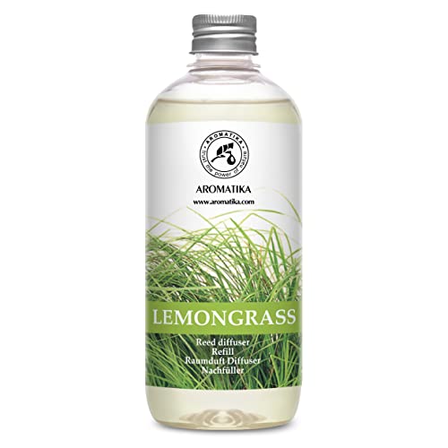 Lemongrass Reed Diffuser Refill, Natural Essential Lemongrass Oil 17 Fl Oz - Fresh & Long Lasting Fragrance - Reed Diffuser Oil Refill for Aromatherapy - Home - Office - Restaurant