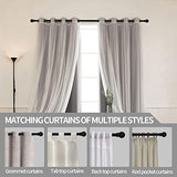 Thestoa Curtain Rods for Windows 48 to 84-92 inch, 5/8" Matte Black Curtain Rod, Stainless Steel Small Curtain Rods for Bedroom, Living Room,Kitchen,Farmhouse, Outdoor Curtain rod Black