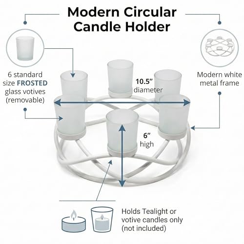 Tealight Candle Holder Centerpieces for Wedding Decor, White