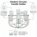 Tealight Candle Holder Centerpieces for Wedding Decor, White