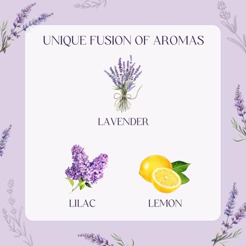CHILLFLAME Lavender Candle, Scented Candles Gift Set for Stress Relief, 3 Lavender Candles for Women and Men, Birthday Candle Gifts for Women, Christmas Candles for Women (Purple, 7 oz)