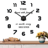 Mintime Large Wall Clock Battery Operated DIY Wall Clock for Modern Decorative Living Room/Office