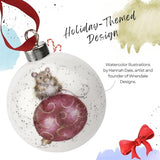 Royal Worcester Hanging Ornament - Not A Creature was Stirring Bauble with Mouse Motif, Fine Bone China Holiday & Christmas Decor, Hand-Painted Animal Design for Festive Cheer & Tree Decoration