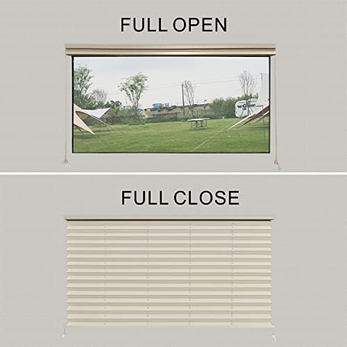 Dulepax RV Blinds,RV Pleated Shades,RV Blinds Pleated Shades, 32" W x 24" L Cappuccino RV Window Shades,Camper Blinds,RV Window Blinds for RV Camper Travel Trailers Motorhome's Window