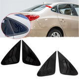 Fit for Hyundai Elantra 2007-2010 Car Rear Window Louver Shutter Cover Side Vent Trim Sticker Scoop Exterior Accessories(Carbon Look)