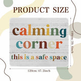 Dunzy 3.3 x 4 ft Calming Corner Items Calm Corner Classroom Rug Reading Rug Soft Fluffy Mental Health Feelings Floor Mat for Back to School Living Bedroom Playroom First Day of School Decor