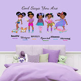 Wall Decals for Girls Toddler Bedroom,Black Girl Magic Inspirational Quotes Wall Stickers,Motivational Saying African American Girls Wallpaper for Baby Bedroom Room Wall Decor Decoration