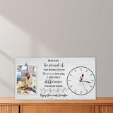 to My Wife Picture Frame with Clock Gifts for Wife from Husband, Romantic Wedding Anniversary Birthday Valentines Gifts for Women Her, Mother's Day Healing Thoughts Presents for Her