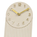 La Crosse Clock 437-3015SW Grooves Quartz Analog Tabletop Clock - Soft White