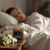 Sandalwood Jasmine Scented Candle for Home Soy Wax Candle, Aromatherapy Candle Gift for Women Men, 7oz