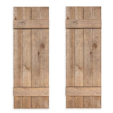Ilyapa Wood Shutters Wall Decor - Farmhouse Style Barn Door Shutters for Interior Wall Art