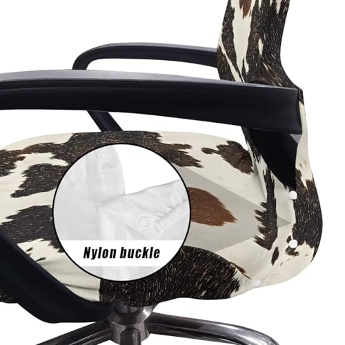 Cow Print Universal Office Chair Cover Stretchable Elastic Desk Chair Cover Dustproof Computer Chairs Slipcover