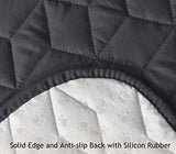 Ameritex Loveseat Cover Water-Resistant Quilted Furniture Protector with Back Nonslip Paws Slipcover for Dogs, Kids, Pets Loveseat Slipcover Stay in Place for Leather (Dark Grey, 46'')