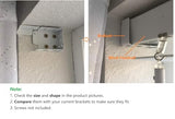 Cutelec 2pcs Box Mounting Bracket for Low Profile Horizontal Blinds with 1-3/4" x 2 1/2" Headrail - White Color