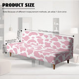 Pink Cow Print Non Slip & Dustproof Protector Futon Covers Stretchy Sofa Couch Slipcover with Elastic Bands Armless Sofa Couch Slipcover Machine Washable