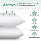 Acanva Square Premium Throw Pillow Inserts with Microfiber Filled, Lumbar Support Decorative Stuffer for Sofa Bed Couch & Chairs
