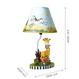 Fantasy Fields Sunny Safari Kids Table Lamp with Sculpted Base & Printed Lampshade, Multi